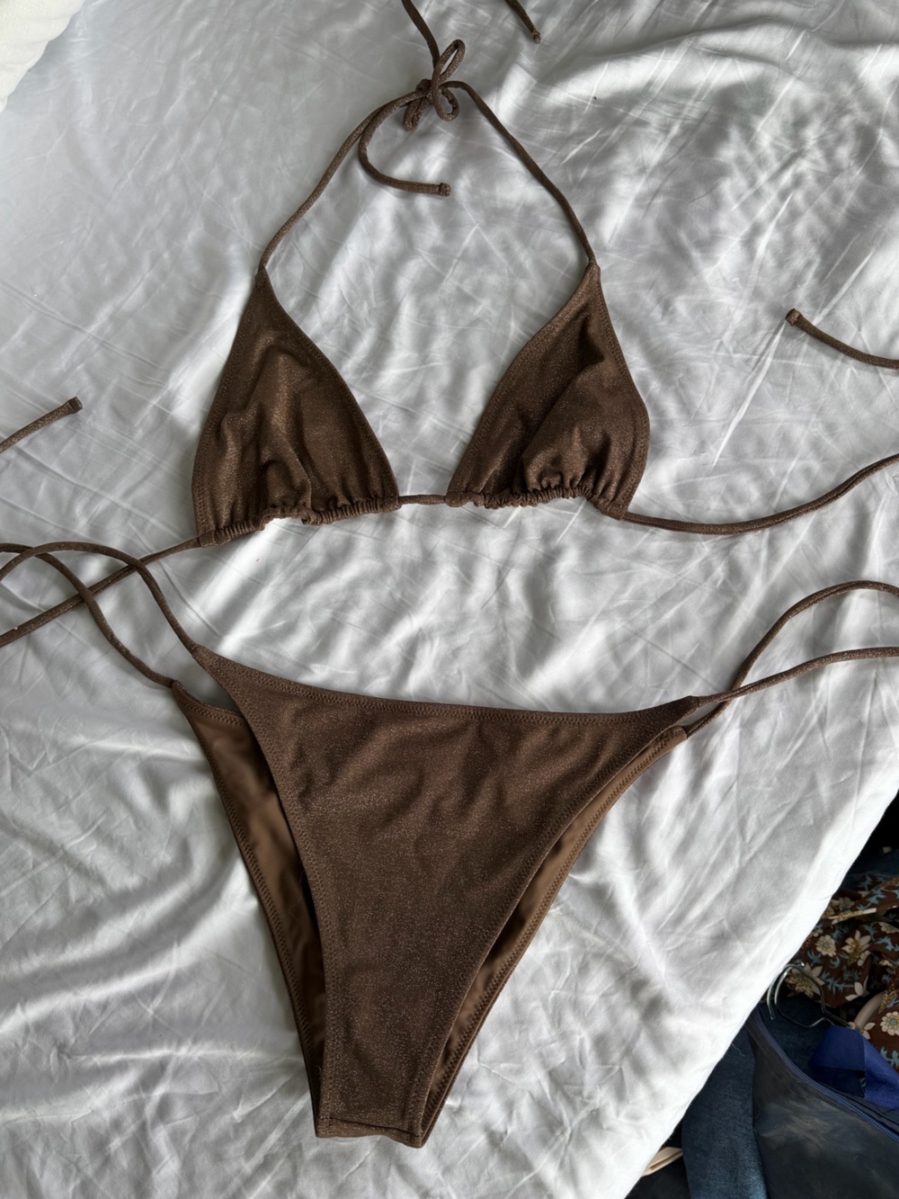 TJ Swim Lola Bikini Brown Never Worn size L